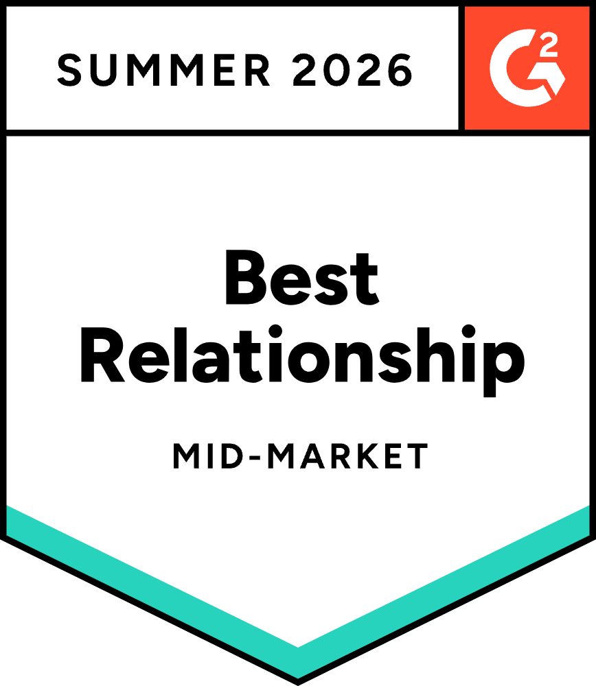 G2 Best Relationship Mid-Market