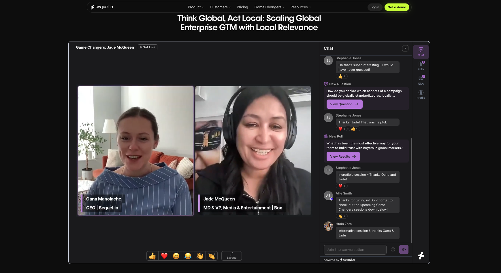 CMO series live experience