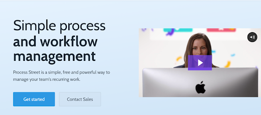 a screenshot of Process Street's landing page