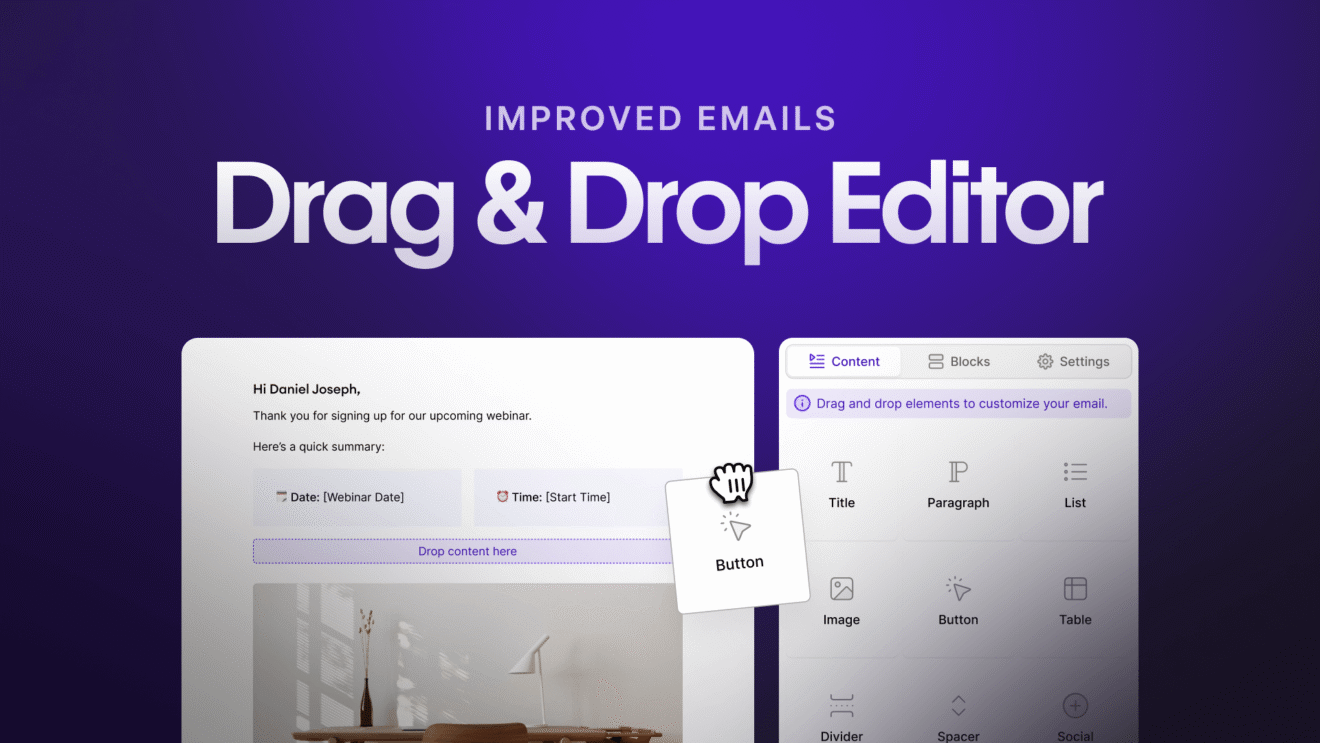 Introducing Drag-and-Drop Email Editor
