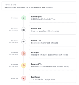Simulive Event Timeline