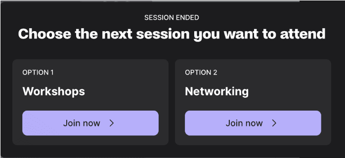 Sequel Virtual Summit breakout track pop up