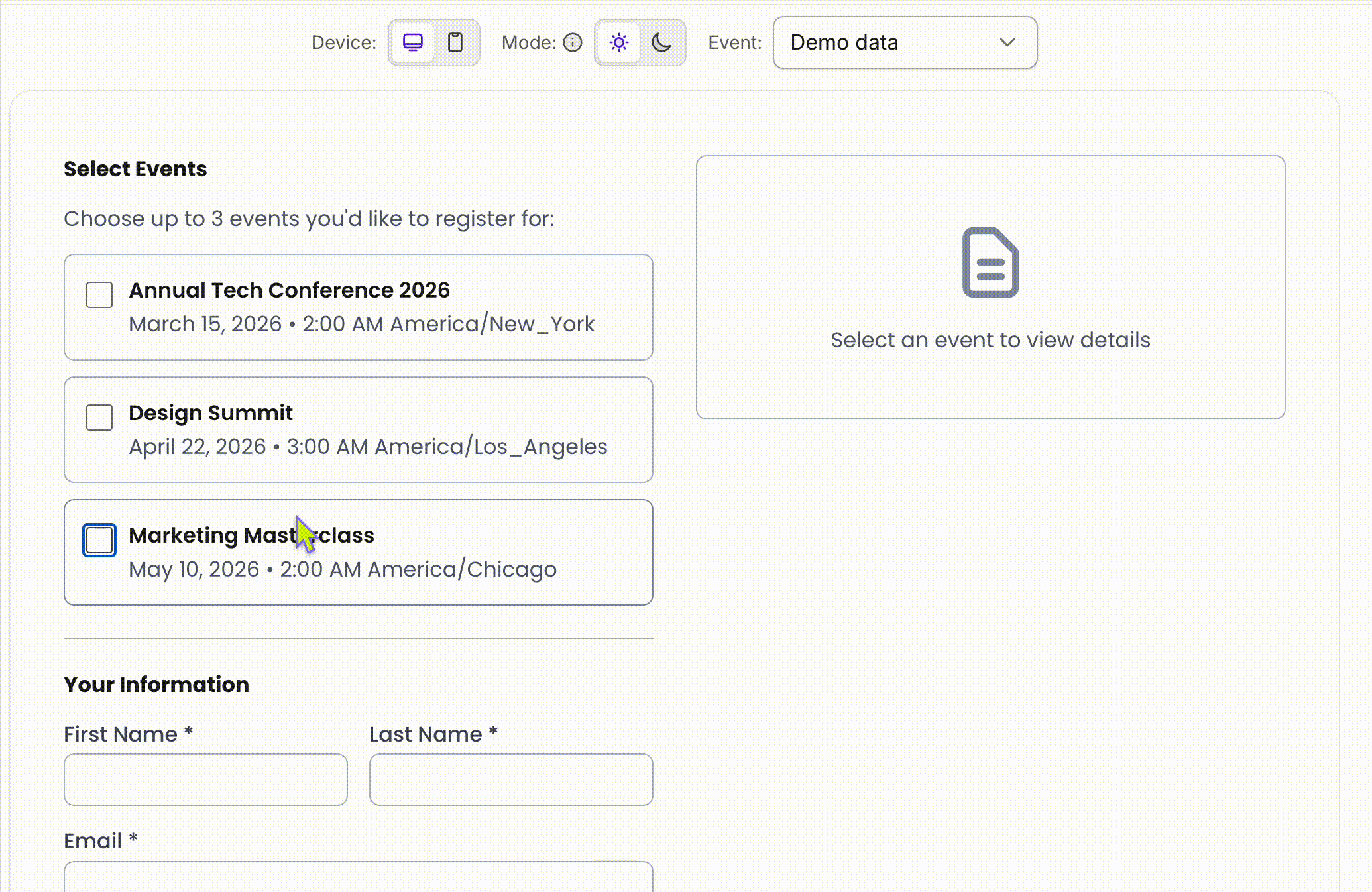 Multi-Event registration in Sequel