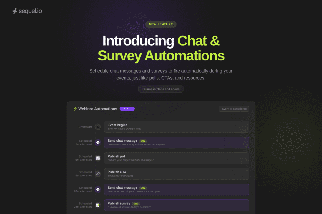 Chat and Survey Automations