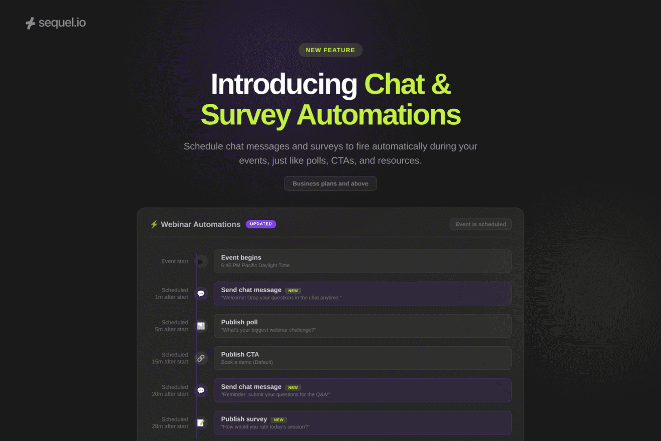 Chat + Survey Automations