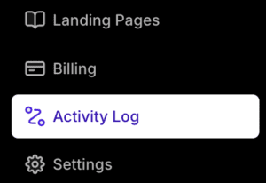 activity log