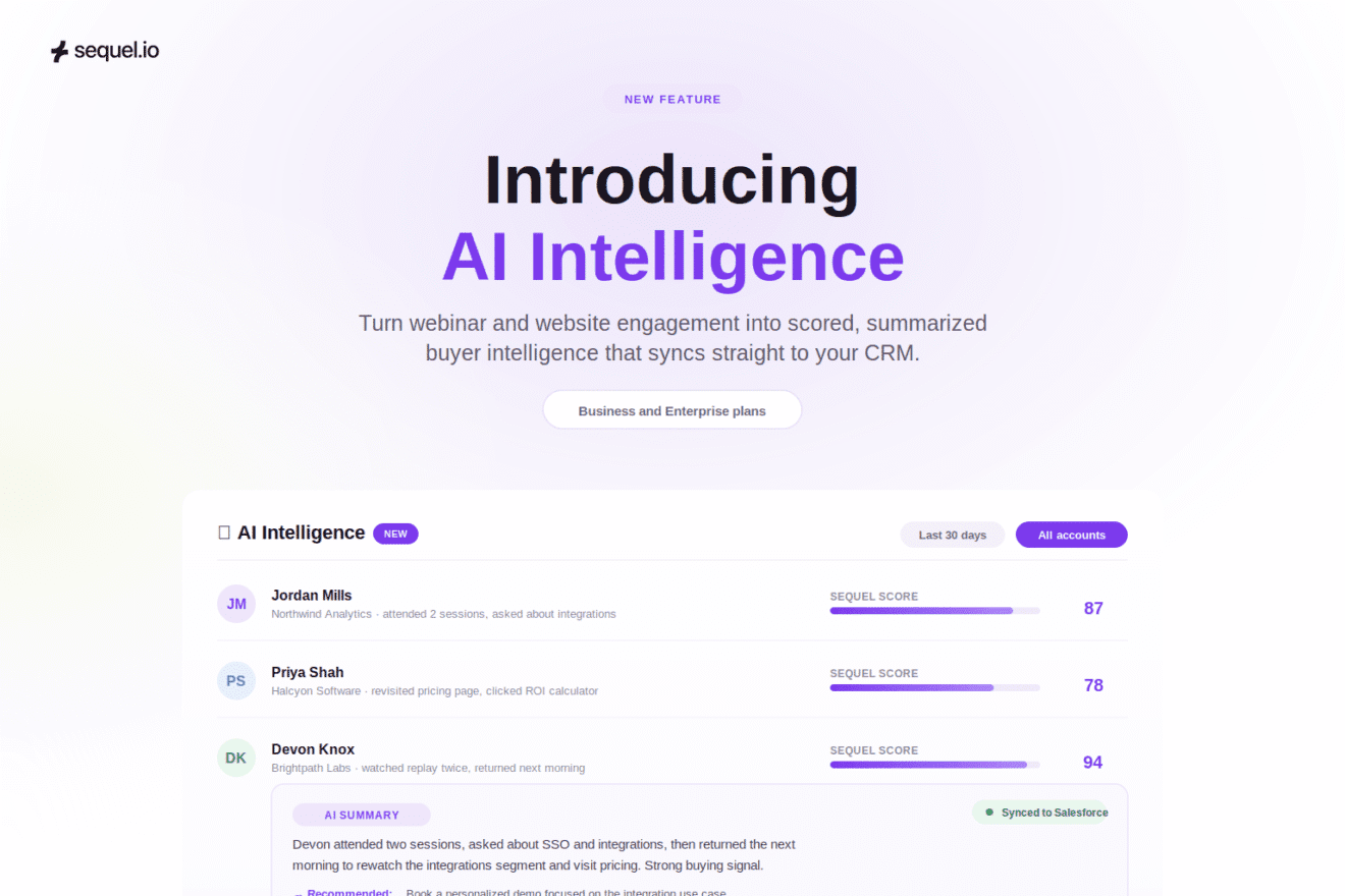 Sequel AI Intelligence